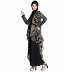 Fowling shrug double layered abaya- Black-Olive Green Fowling shrug double layered abaya- Black-Olive Green